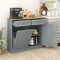 Costway Wooden Kitchen Trash Cabinet Tilt Out Bin Holder w/ Drawer & Storage Shelf Black/White/Coffee/Gray